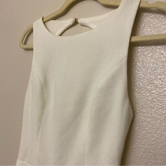 Lulus Living For Love White open Back Skater bridal shower Textured dress y2k XS - Picture 6 of 12